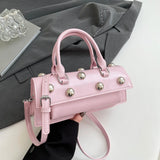 Retro Small Rivets PU Shoulder Bag for Women Trend  Y2K Luxury Handbags and Purses Females Crossbody Bags