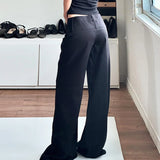 Pbong  Y2K Aesthetics Polka Dot Printed Flared Pants Women Casual Drawstring Full Length Trousers Fashion All Match Bottoms New
