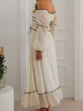 Lantern Sleeve Chiffon Top And A-line Long Skirt Vacation Women Sets 2025 Spring Summer New Ruffle Tee Skirt Summer 2 Piece Set