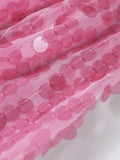 2025 Summer Halter Dress Women Sequined Glitter Lace Up Hanging Neck Dress Fashion Sexy Backless Party Gown Pink Short Dresses
