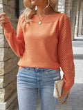 Solid color casual autumn and winter long sleeved pullover sweater