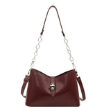Pbong  Women PU Shoulder Bag Underarm Pouch Travel Shopping Top-Handle Bags Retro Daily Tote Handbag Vintage Crossbody Bags