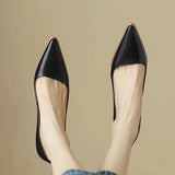 Women's Summer Footwear Pumps Formal Shoes for Woman Pointed Toe Office Black Moccasins on Heeled High Heels Quality Trend