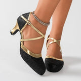 Pbong  Sandals Pumps Women Gold High Heels Women Shoes Shoes Latin Dance Shoes Female Wedding Party Talon Femme Size 35-43