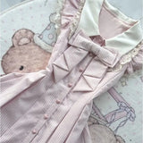 Pbong  2000s Harajuku Vintage Lolita Dress Y2k Japanese Kawaii Sweet Flying Sleeve Short Party Dress Bow Lace One Piece Dress Korean