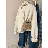 Spring Autumn 2025 Vintage Versatile Lazy Women Cardigan Sweater Coat  Loose Korean Version Female Knitted Sweater Jacket