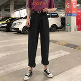 Pbong   Low Waist Retro American Denim Jeans Women's Spring Autumn New Style Slimming Wide Leg Pants Casual Fashion Girls