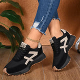 Pbong  Women Sneakers Leather Casual Woman Lace Up Sport Shoes Luxury Platform Shoes Womens Leisure Light Anti-slip Running Shoes