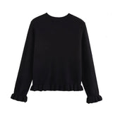 2025 New Women's European & American French Design Sweaters Female Elegant Simple Layered Decoration Versatile Knitted Cardigans