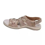 Pbong  Women's Sandals Summer New Round Head Breathable Casual Sandals Large Size Flat Beach Sandals Women