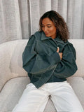 Casual Oversized Leather Jacket Women Fashion Lapel Long Sleeve Loose Zipper Female Coat Autumn Patchwork Loose Y2k Streetwear