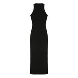 Causal Sleeveless Tie Up Long Dress
