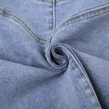 Denim Shape Heart Backless Dress