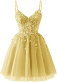 Pbong  Lace Applique Tulle Homecoming Dresses for Teens Sparkly 3D Flower Short Prom Dress Sequin Quinceanera DAMA Dress
