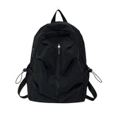 Pbong  New Student Schoolbag for Girl solid color simple and lightweight travel backpack trendy Korean style daily backpack