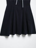 Ruffle Patchwork Y2K Streetwear Women Dress Navy Blue Fashion Tight Short Dress Sleeveless Zipper Summer Slip Dress 2025 New
