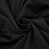 Black Square Neck Long Sleeve Dress