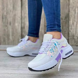 Pbong  Women's Shoes Spring and Autumn New Mesh Breathable Casual Shoes Outdoor Lightweight Non-slip Wedge Heel Thick-soled Sneakers
