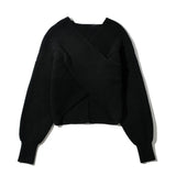 Pbong  New Autumn Winter Knitted Cropped Sweater Y2K Tops Women Long Sleeve Pullovers Sweater Legular Fashion Sweater Pull