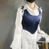 Elegant Lolita Corset Evening Party Retro Bustier Top Women Lingerie Sexy Slimming Bandage Underbust Corsets Streetwear Clothing