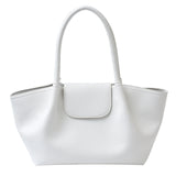 Pbong  Fashion PU Chic Tote Handbag Retro Solid Color Underarm Pouch Commute Daily Shoulder Bag Large Capacity Top-Handle Bags