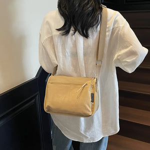 Pbong  Street Style Large Capacity Multi-Layer Crossbody Shoulder Bag Small Square Bag for Commuting Casual Simple Fashion Trendy Bag