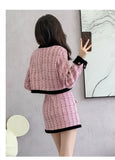 New Autumn/Winter Fashion Korean Edition Celebrity High End Small Fragrance Versatile Western Style Age Reducing Two Piece Set
