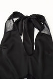 Sexy Halter-neck Black Party Dress New Fashion Lace Patchwork Sheer Women Long Dress Sleeveless Summer Maxi Dress Vestidos
