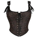 Steampunk Gothic Underbust Corset Vintage Bandage Bustier Sexy Tank Tops Shaping Lingerie Corsets Streetwear Fashion Clothing