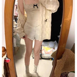 Coquette Cardigan Sweater Woman Kawaii Bow Hollow Out Knitted Tops Korean Fashion Sweet Preppy Cute Aesthetic Solid