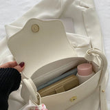 New Design Sling Bag Women Korean Style Cute Shoulder Bag Soft Leather Crossbody Bag Underarm Bag