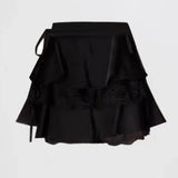 Pbong  Japanese Kawaii Lolita 3 Piece Set Women Patchwork Vintage Sweet Mini Skirt Suit Female Korean Fashion Casual Suit Sexy Winter