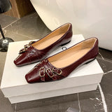Pbong  Pointed Toe Shoes Shallow Mouth Black Flats Low Heels  Female Footwear Fashion Casual Sneaker on Heels Nurse Dress