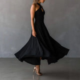 Pbong  Elegant Sleeveless Party Long Dresses For Women Summer Fashion Solid Color Slim Off The Shoulder A-line Maxi Dress Casual