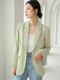 Slim Sweet Women Blazer Fashion Back Slit Long Sleeve Elegant Suit Coats Chic Casual Solid Female Simple Korean Fall Winter Tops
