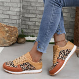 Pbong  Women's Jogging Sneakers Summer Casual Walking Trainers Trendy Leopard Print Fashion Comfortable Jogging Casual Tennis Shoes