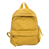 Pbong  100% Cotton Small Backpacks Women Solid Canvas Little Leisure Or Travel Bags Cute Cloth Child School Bags Shoulder Green Package