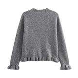 2025 New Women's European & American French Design Sweaters Female Elegant Simple Layered Decoration Versatile Knitted Cardigans