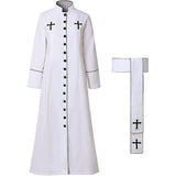 Pbong  Church Clergy, Priests, Priests, Robes, Roman Cass with Standing Collar, Long Sleeved Stage Costumes