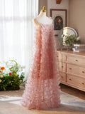 Pink Strapless Evening Gown Women's Daily Wear Fairy Tale Birthday Adult Ceremony Long Dress Forest System Engagement Dress B...