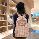 Pbong  Girl School Bag Backpack Back Pack For Teenager Women Children Female Pink Schoolbag Primary High Bagpack Class Teens Child Kids（No hanging accessory）