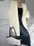 Open Front Knit Cardigan Sweater Women Cozy Plain Shrug Cardi Longline Sweater Jacket Fall Winter Casual Chic Outfit