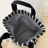 Fashion Woven Women Tote Bags New Small Cotton Cloth Ladies Hand Bag Fabric Female Handbags Japanese Lunch Bag Picnic Gift