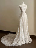 Pbong  Retro Lightweight Lace Bridal Gown with Train for Bride Elegant Morning Robe Outdoor Wedding Dress Chinese Manufacturer