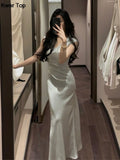 Summer Fashion Elegant Women Sleeveless Solid Chic Bodycon Birthday Vestidos Female Vintage Clothes New