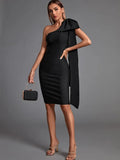 Bandage Dress New Women's Black Bodycon Dress Elegant Sexy Evening Club Party Dress High Quality Summer Fashion