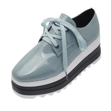 Pbong  New Spring Women Flat Platform Shoes Slip on Moccains Ladies Casual Shoes Woman Thick Sole Brogue Creepers Sneakers