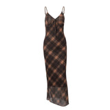Elegant Retro Casual Maxi Dresses Summer Stripe Bow Halter Dress Straight Slender Dress High Street Party Women's Wear