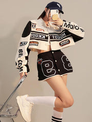 Y2K Removable Motorcycle Jackets Women American Vintage Oversize Coats Female Harajuku Racing Outwears Ladies
