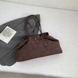 Pbong  Large Capacity Suede Fabric Simple Tote Bag for Women Shoulder Bags Designer Luxury Brand Handbags and Purses